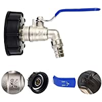 GOLRISEN Adaptador de Depósito de 1000 litros 600 litros 30litros- Rosca 3-4&quot- Grifo de Latón para Depósito Agua…